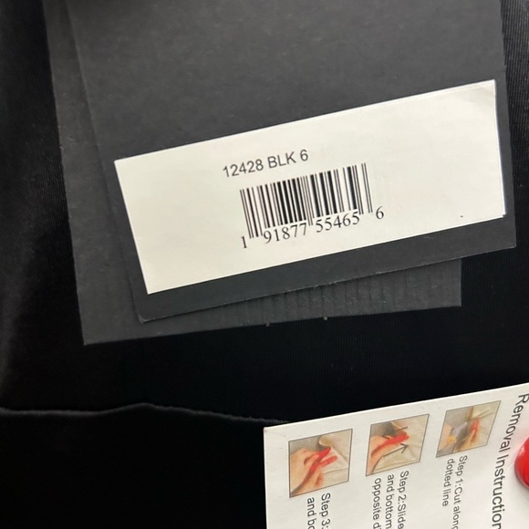 *Flawed Mac Duggal 12428 NWT Black Satin Rhinestone Strap Trumpet Gown - Picture 13 of 13